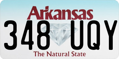 AR license plate 348UQY