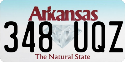 AR license plate 348UQZ