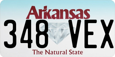 AR license plate 348VEX