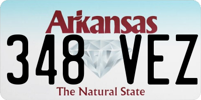AR license plate 348VEZ