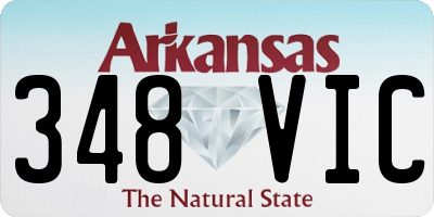 AR license plate 348VIC