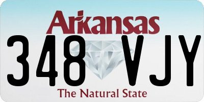 AR license plate 348VJY