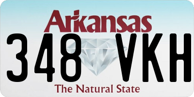 AR license plate 348VKH