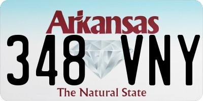 AR license plate 348VNY