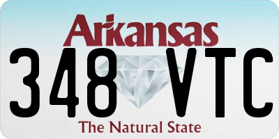 AR license plate 348VTC