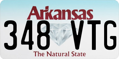 AR license plate 348VTG