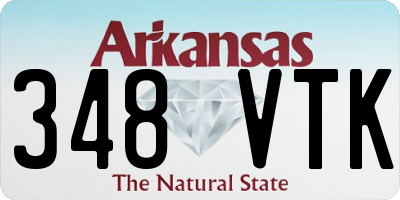 AR license plate 348VTK