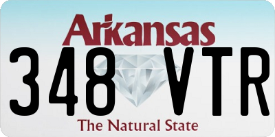 AR license plate 348VTR