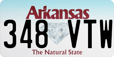 AR license plate 348VTW