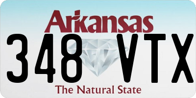 AR license plate 348VTX