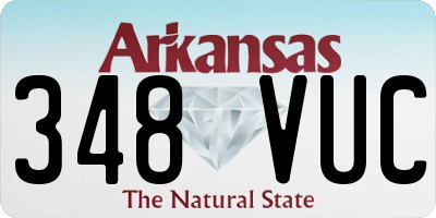 AR license plate 348VUC