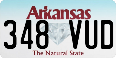 AR license plate 348VUD