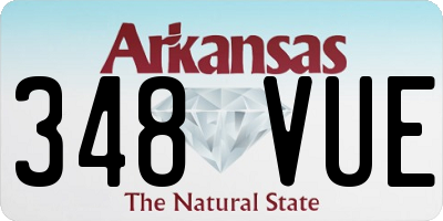 AR license plate 348VUE