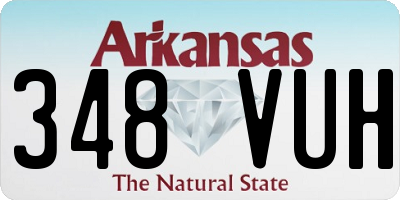 AR license plate 348VUH