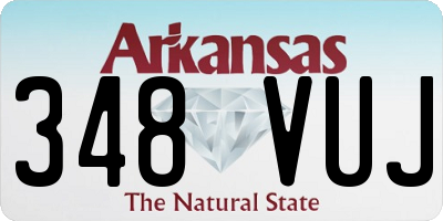 AR license plate 348VUJ