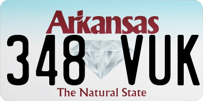 AR license plate 348VUK