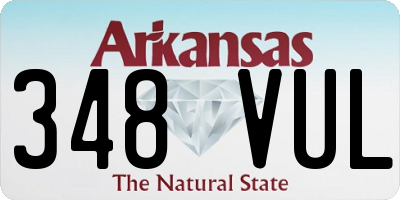 AR license plate 348VUL