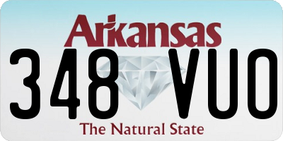 AR license plate 348VUO