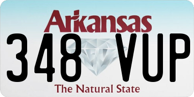AR license plate 348VUP