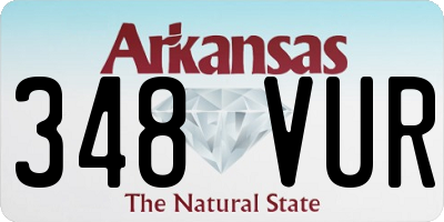 AR license plate 348VUR