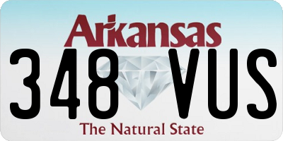 AR license plate 348VUS