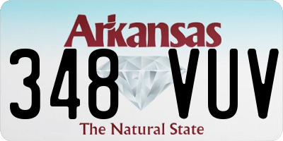 AR license plate 348VUV