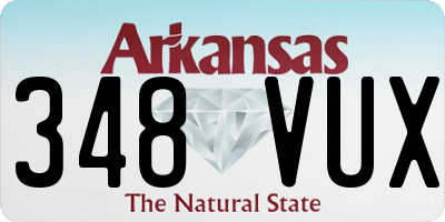 AR license plate 348VUX