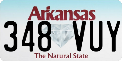 AR license plate 348VUY