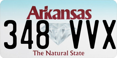 AR license plate 348VVX