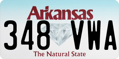 AR license plate 348VWA