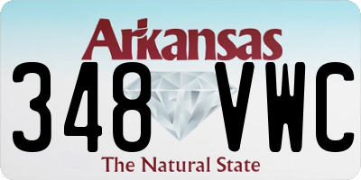 AR license plate 348VWC