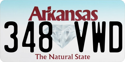 AR license plate 348VWD