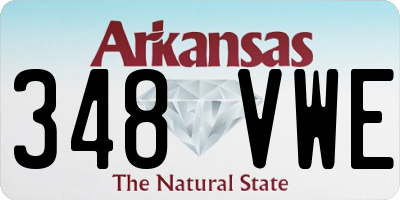 AR license plate 348VWE