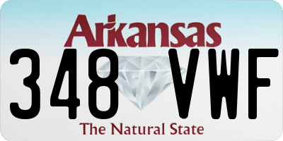 AR license plate 348VWF