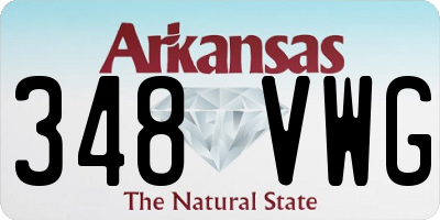 AR license plate 348VWG