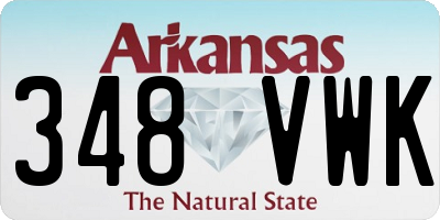 AR license plate 348VWK