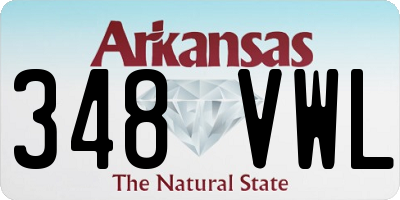 AR license plate 348VWL