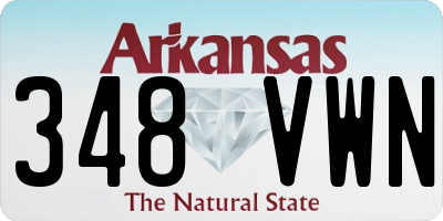 AR license plate 348VWN