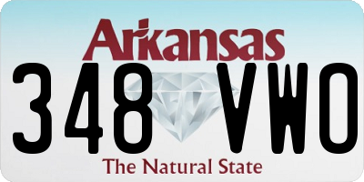 AR license plate 348VWO