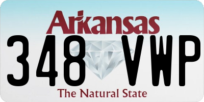 AR license plate 348VWP