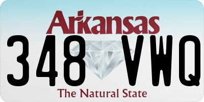AR license plate 348VWQ