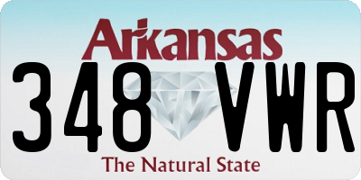 AR license plate 348VWR