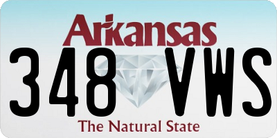 AR license plate 348VWS
