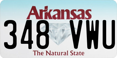 AR license plate 348VWU