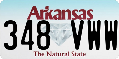 AR license plate 348VWW