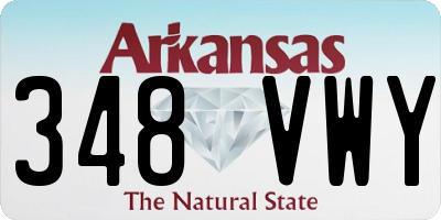 AR license plate 348VWY