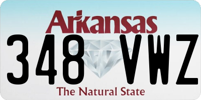 AR license plate 348VWZ