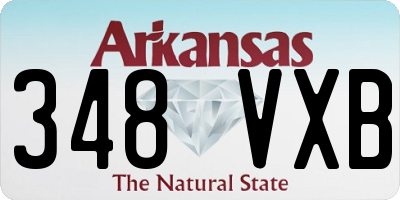AR license plate 348VXB