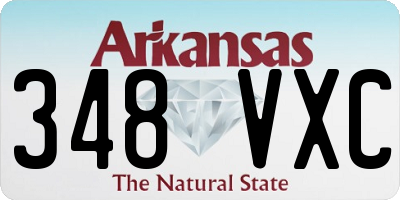 AR license plate 348VXC