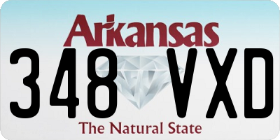 AR license plate 348VXD